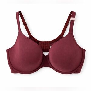 NWT Cacique 44DDD Bra Lightly Lined t-shirt 0672 Balconette Brown red